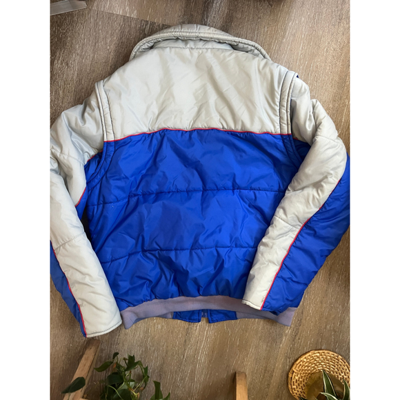 Women's Ocean Pacific Blue Gray Puffer Vest XL - Picture 10 of 10